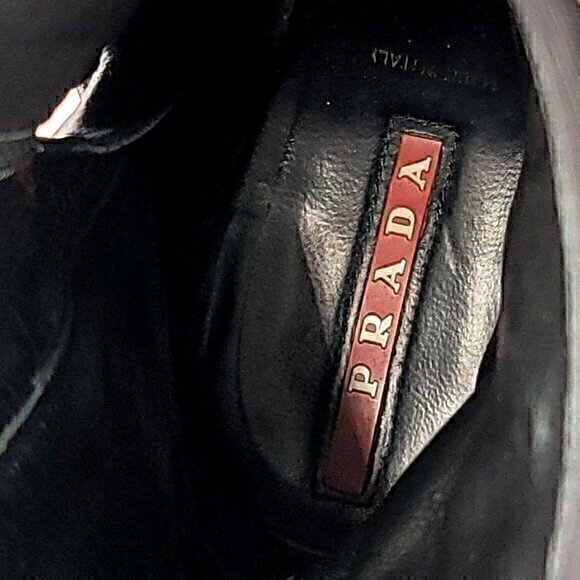 Prada Leather Boots Booties Black 5 - Picture 11 of 12